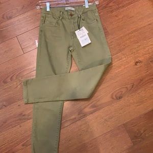 Zara NWT green skinny jeans size 10